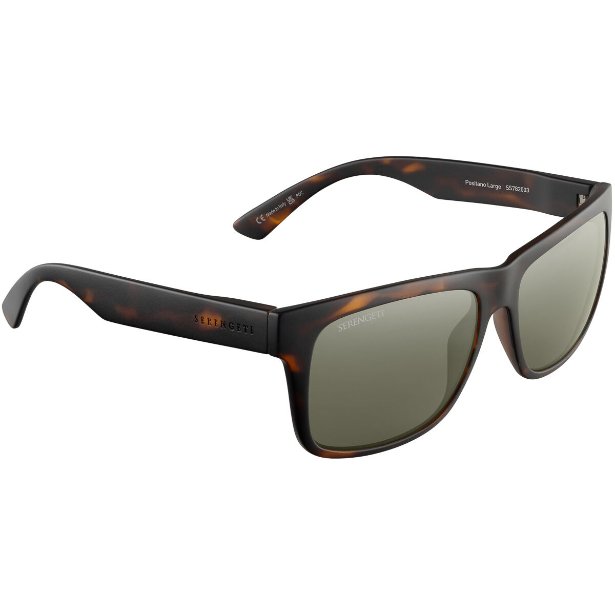POSITANO LARGE, Matte Tortoise-Mineral Polarized 555nm Silver Cat 3 to 3, hi-res image number null